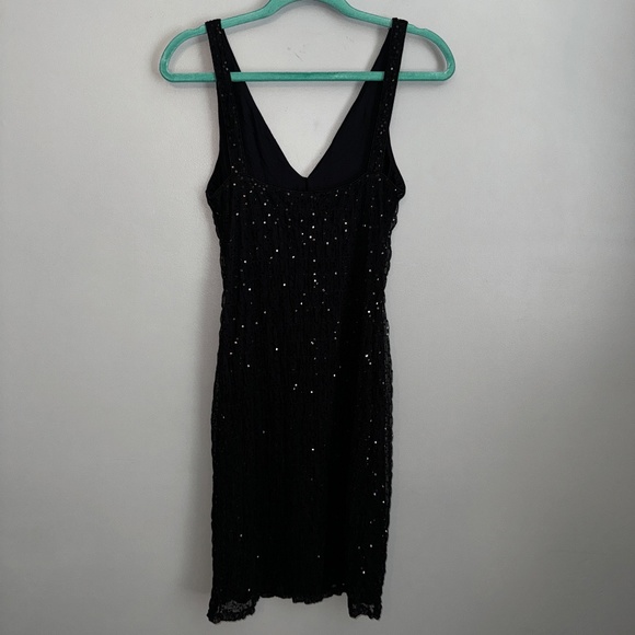 EUC Vintage Ralph by Ralph Lauren Black Sequin Cocktail Dress Size Medium - Picture 6 of 7